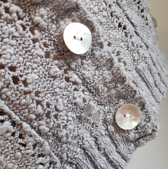 MKM Gray hooded sweater cardigan with pockets - Picture 3 of 8